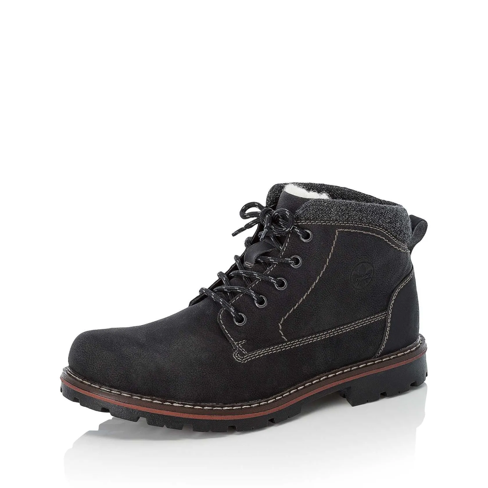 Rieker Boots-Men'S Corded Boots Graphite Black