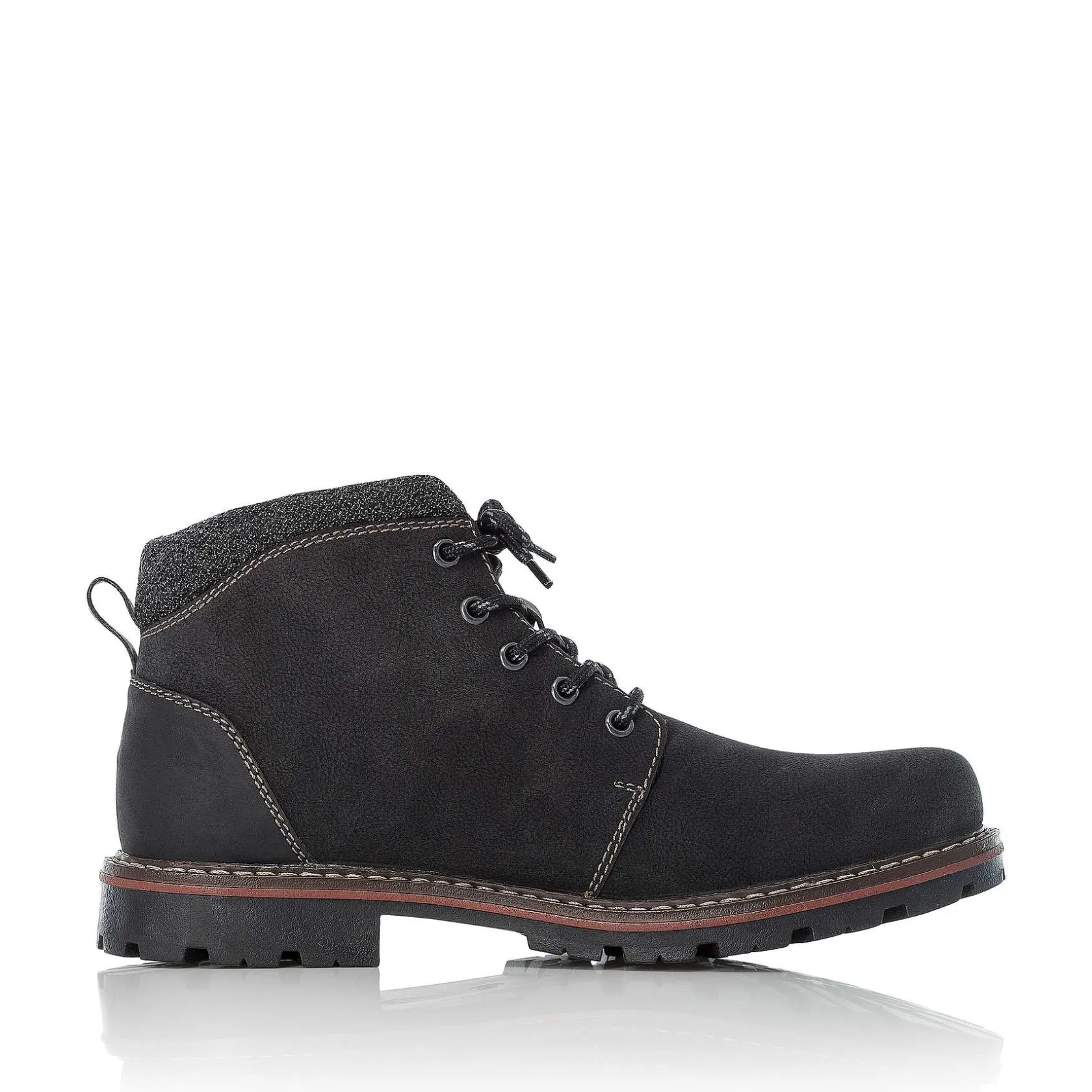 Rieker Boots-Men'S Corded Boots Graphite Black