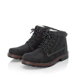 Rieker Boots-Men'S Corded Boots Graphite Black