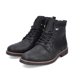 Rieker Boots-Men'S Corded Boots Graphite Black