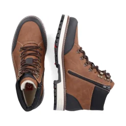Rieker Boots-Men'S Corded Boots Light Brown-Black