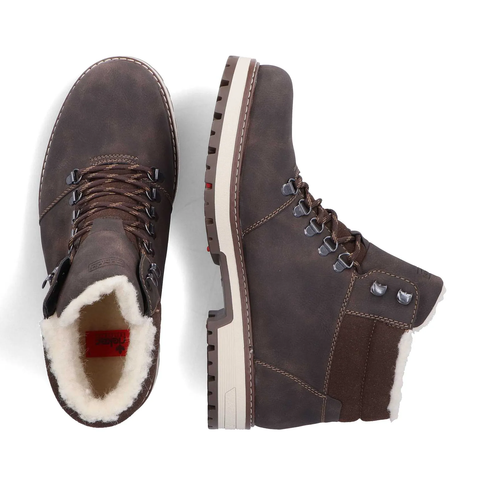 Rieker Boots-Men'S Corded Boots Coffee Brown