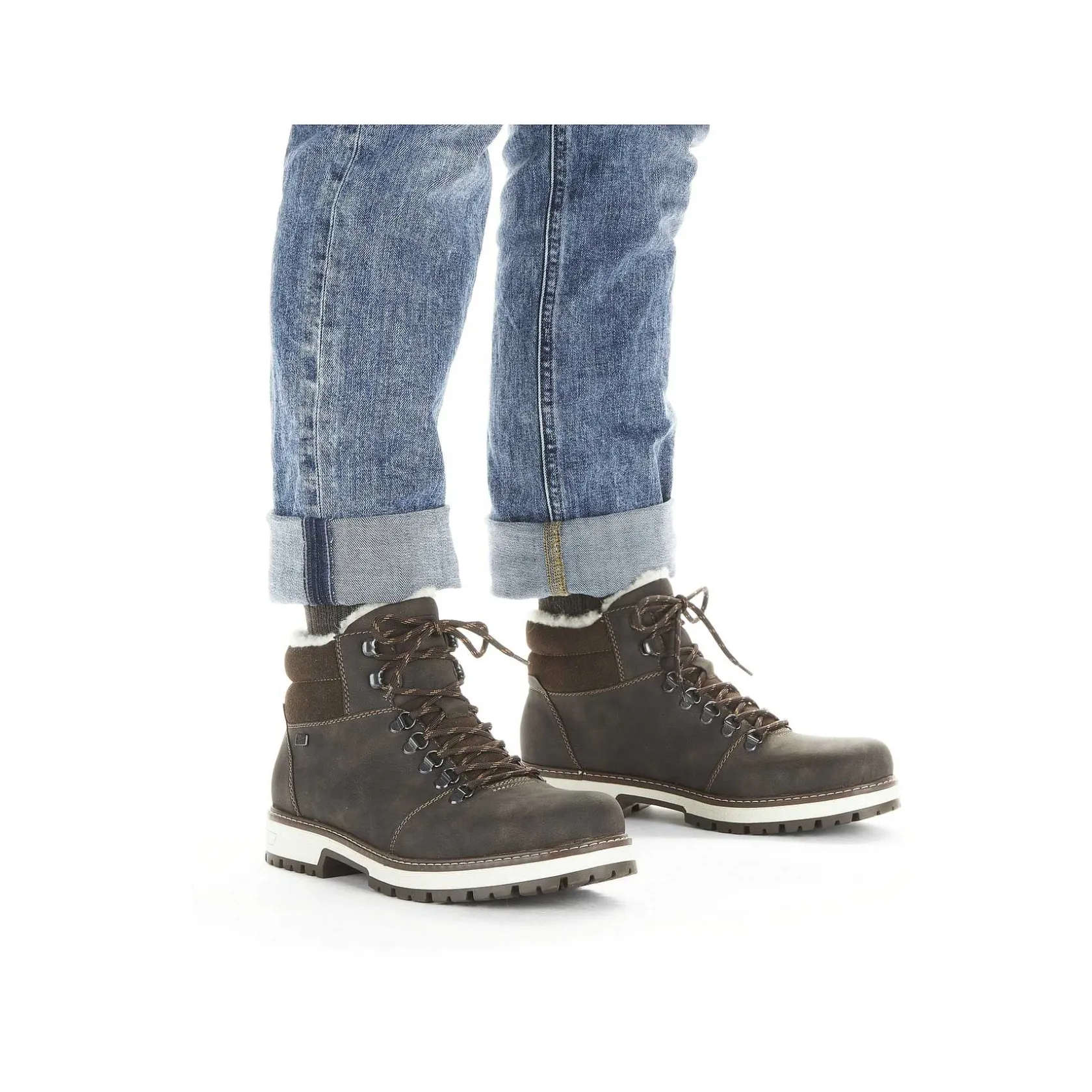 Rieker Boots-Men'S Corded Boots Coffee Brown