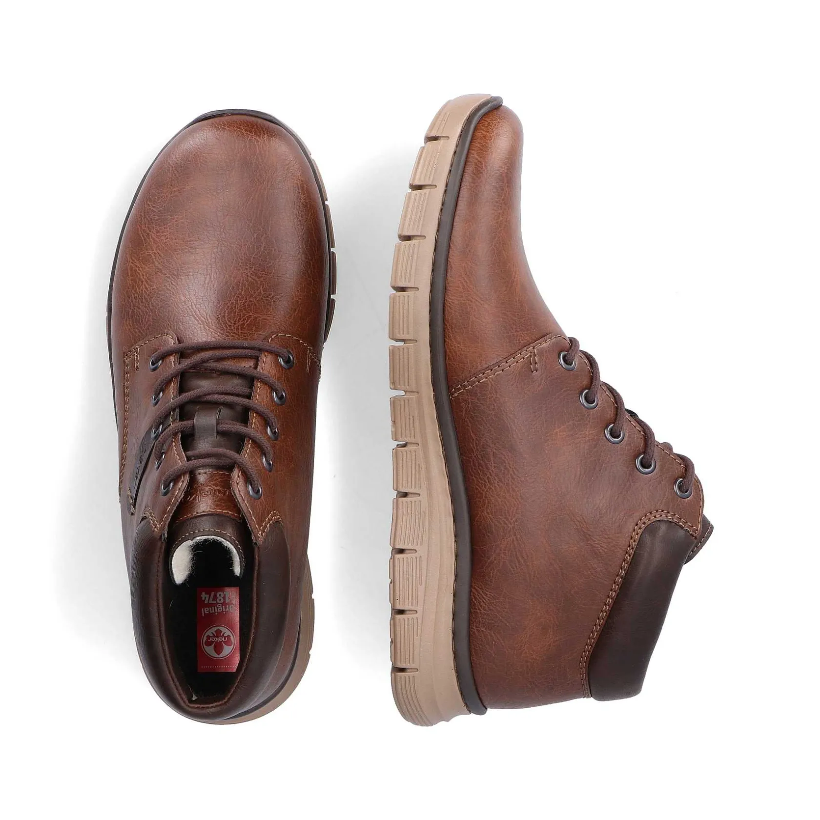 Rieker Boots-Men'S Corded Boots, Nut Brown