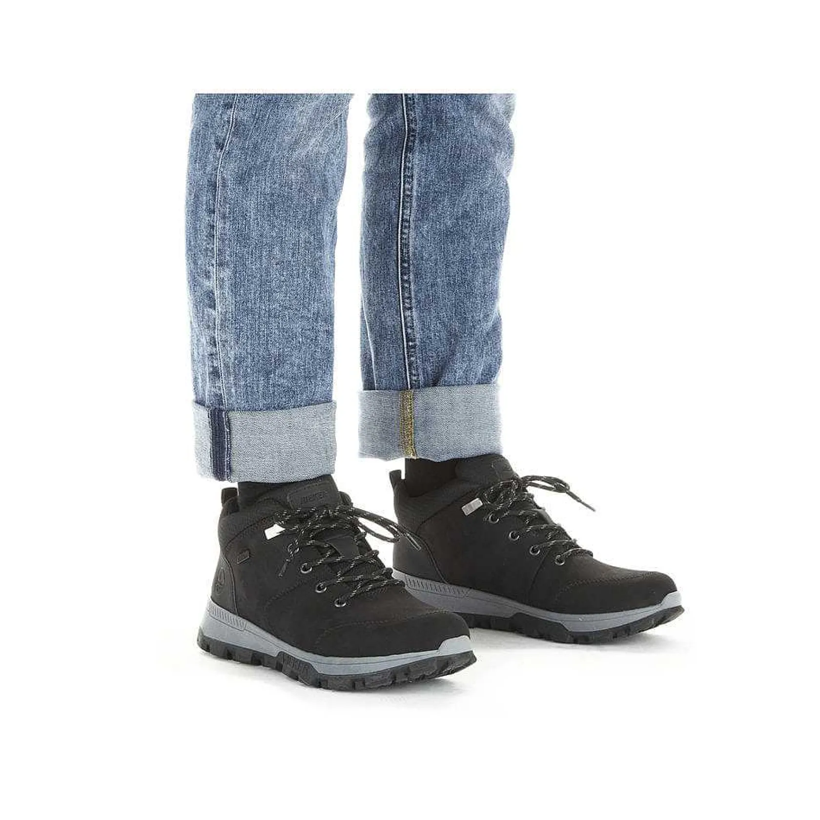 Rieker Boots-Men'S Corded Boots Asphalt Black