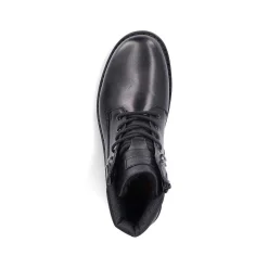 Rieker Boots-Men'S Corded Boots, Glossy Black