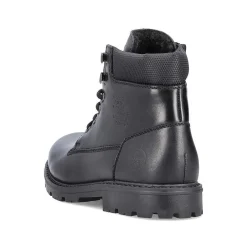 Rieker Boots-Men'S Corded Boots, Glossy Black