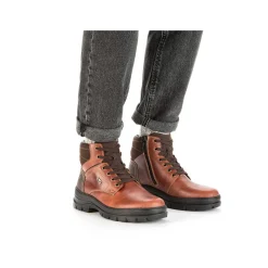 Rieker Boots-Men'S Corded Boots Chestnut Brown
