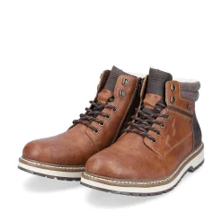 Rieker Boots-Men'S Corded Boots Chestnut Brown