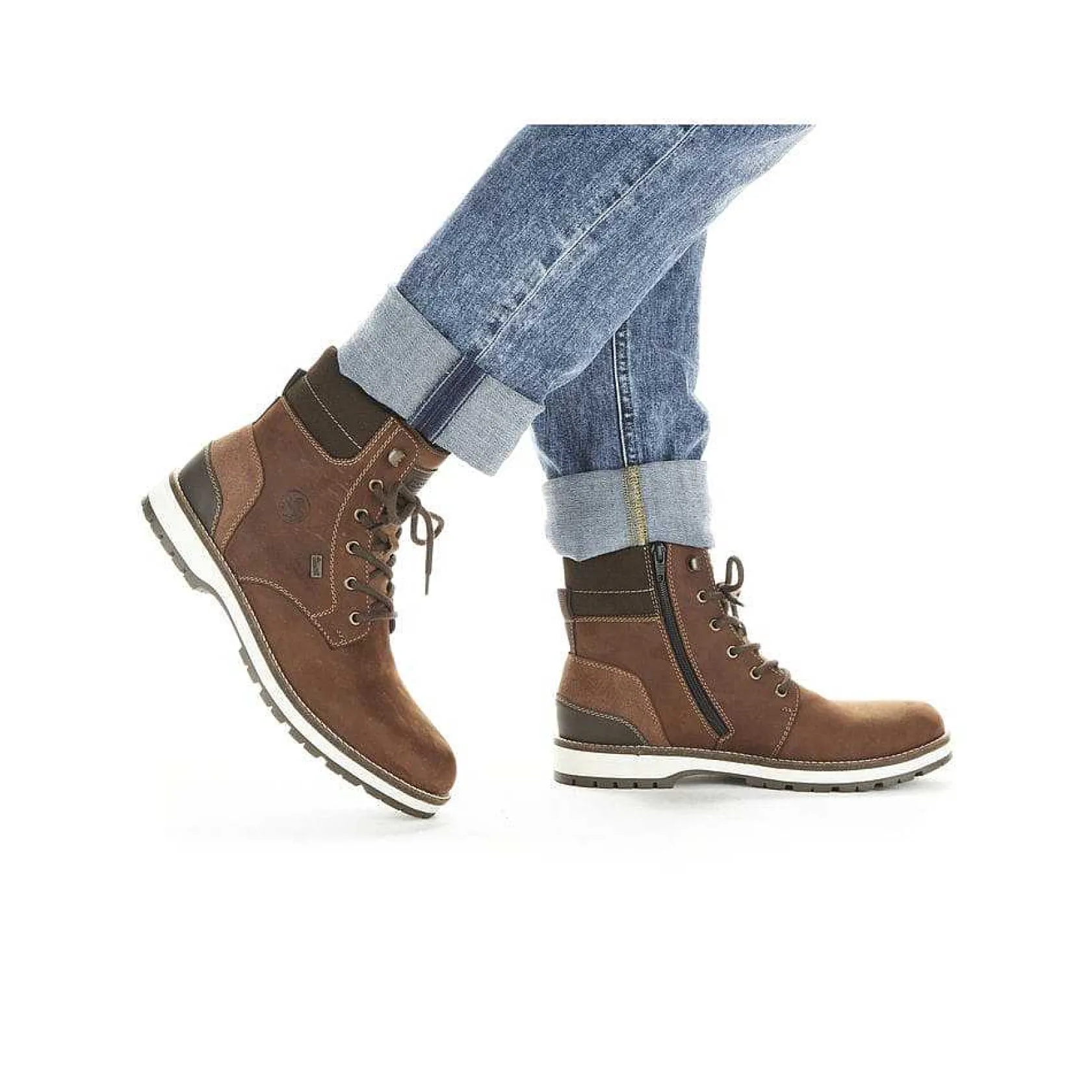 Rieker Boots-Men'S Corded Boots Chestnut Brown