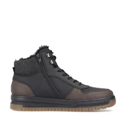 Rieker Boots-Men'S Corded Boots Asphalt Black