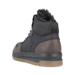 Rieker Boots-Men'S Corded Boots Asphalt Black