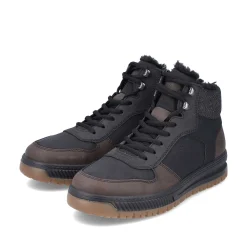 Rieker Boots-Men'S Corded Boots Asphalt Black