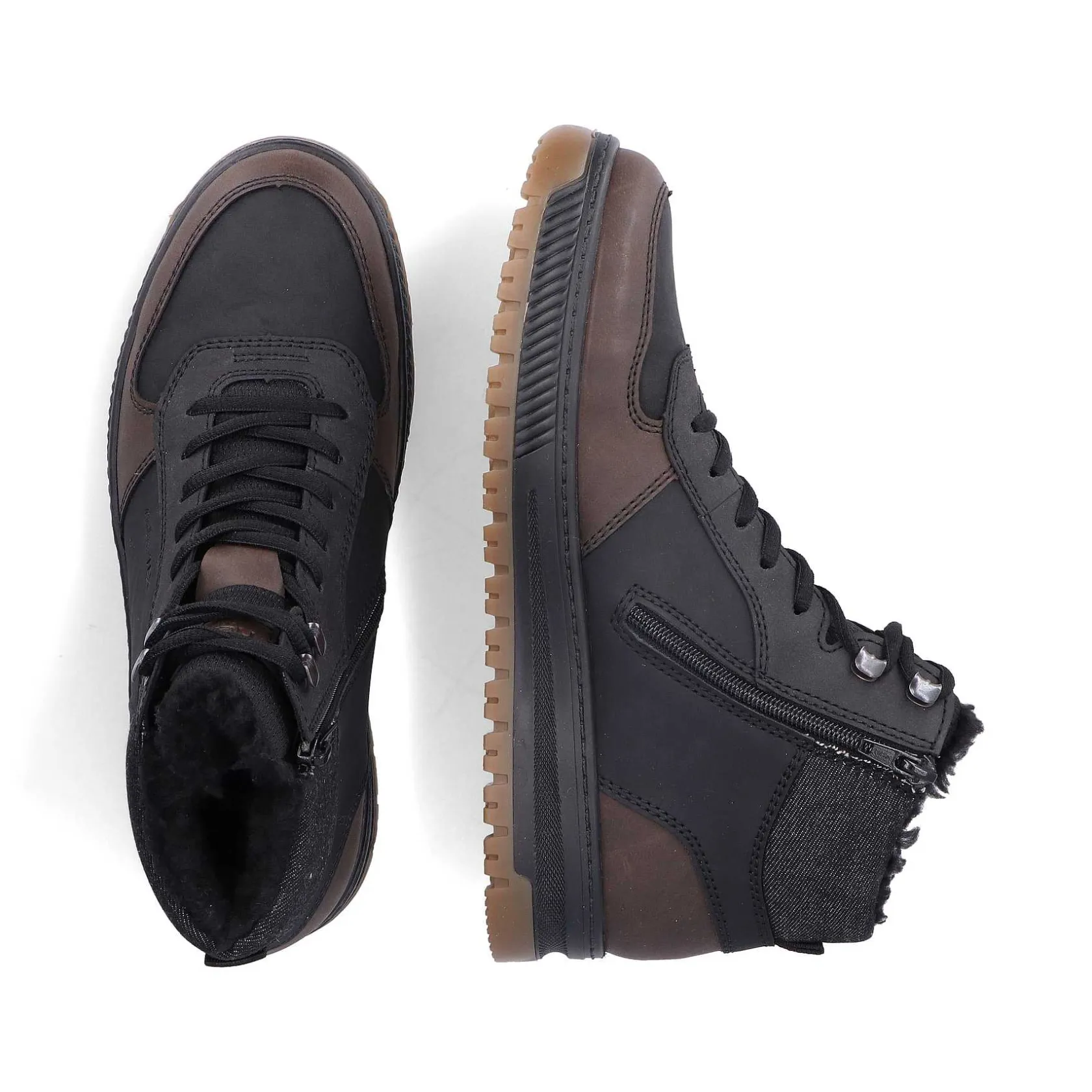 Rieker Boots-Men'S Corded Boots Asphalt Black