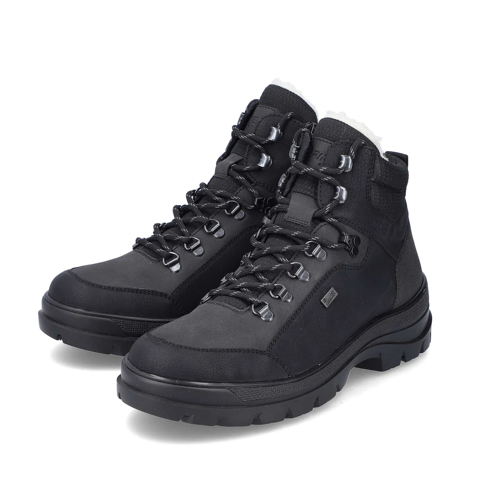 Rieker Boots-Men'S Corded Boots Asphalt Black