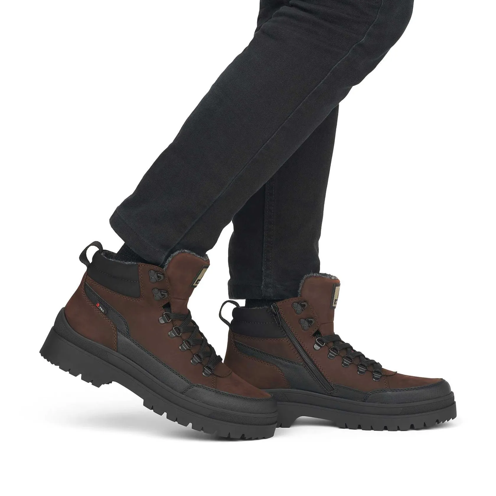Rieker Boots-Men'S Corded Boots Nut-Brown Noir