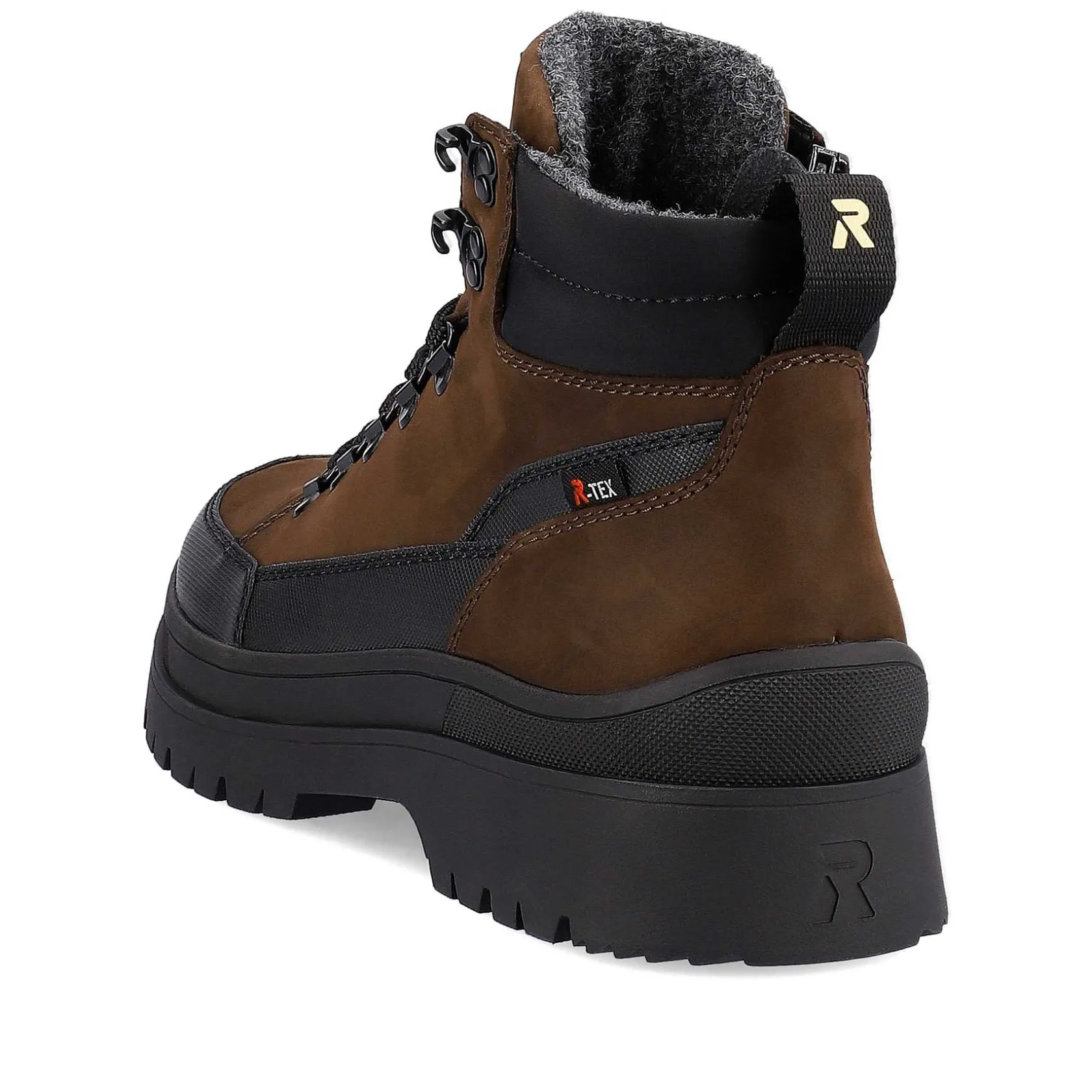 Rieker Boots-Men'S Corded Boots Nut-Brown Noir