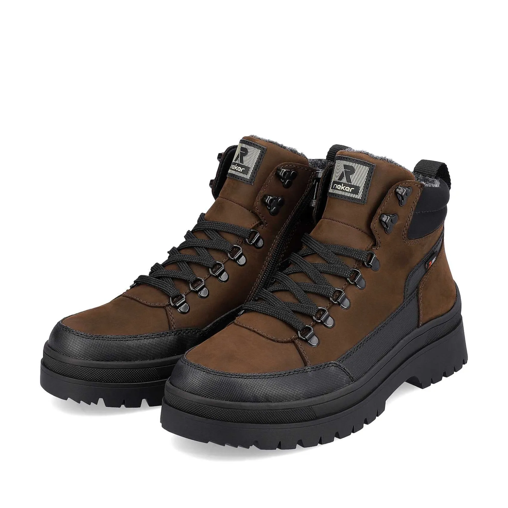 Rieker Boots-Men'S Corded Boots Nut-Brown Noir