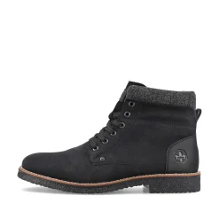 Rieker Boots-Men'S Corded Boots Deep Black