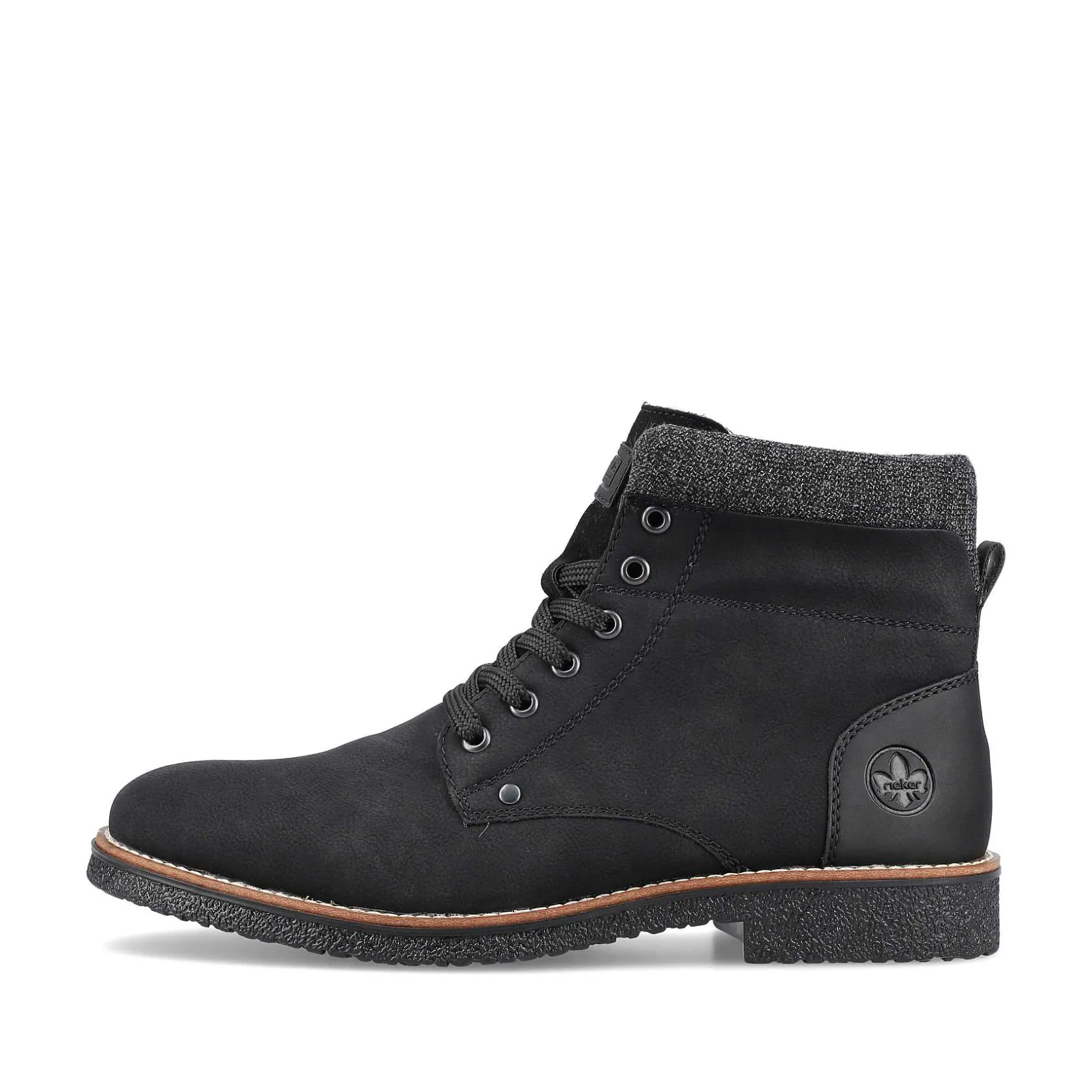 Rieker Boots-Men'S Corded Boots Deep Black