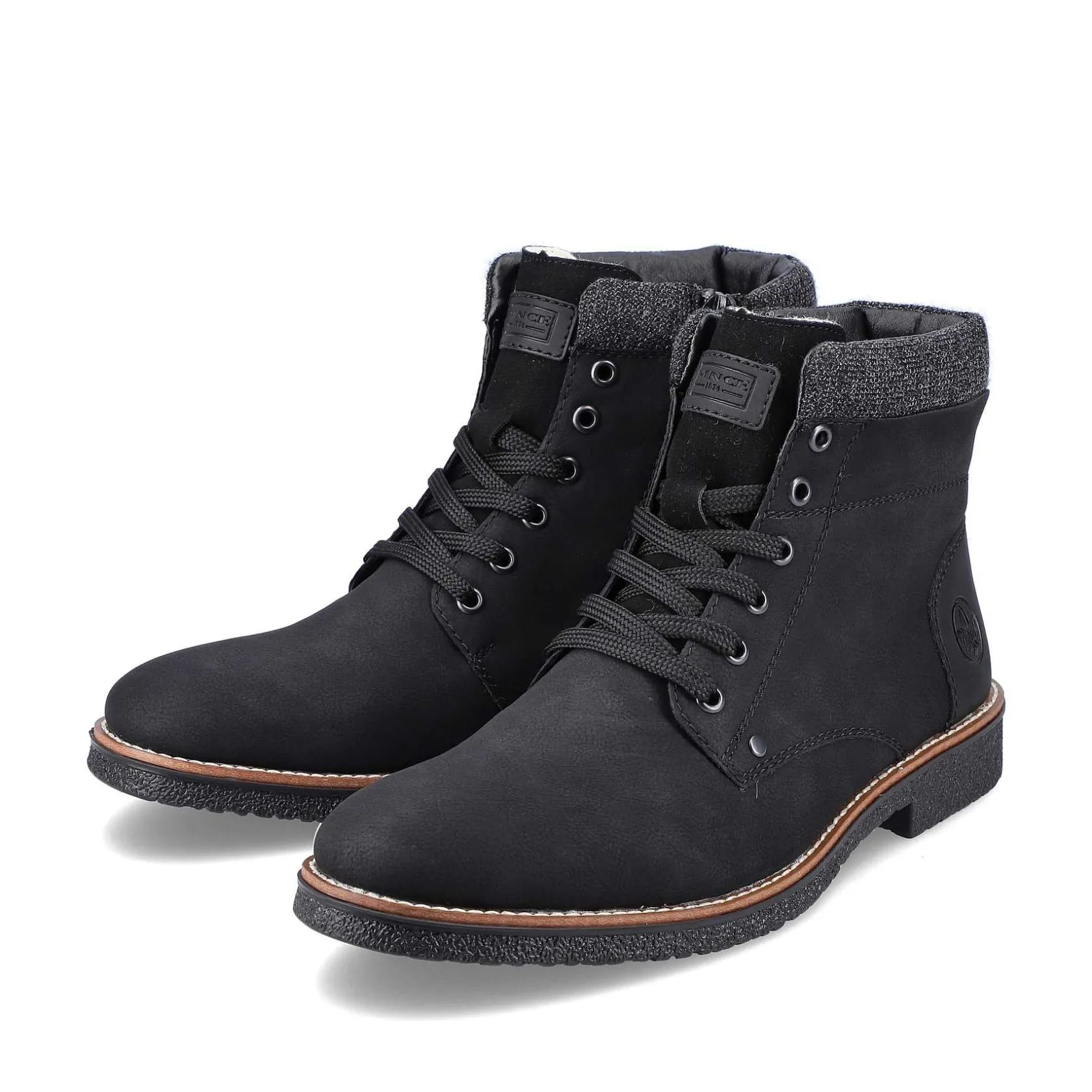 Rieker Boots-Men'S Corded Boots Deep Black
