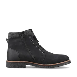 Rieker Boots-Men'S Corded Boots Deep Black