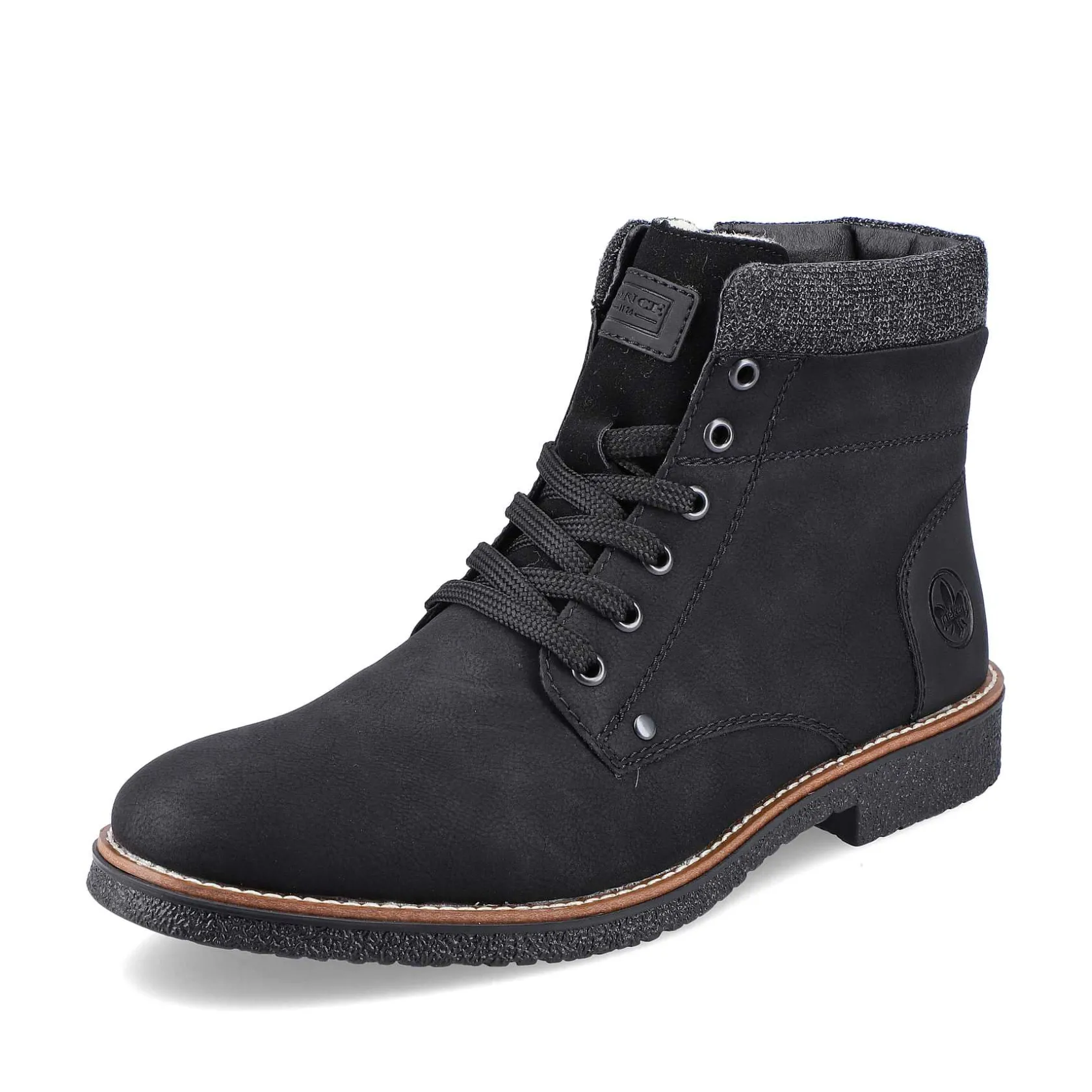 Rieker Boots-Men'S Corded Boots Deep Black