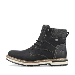 Rieker Boots-Men'S Corded Boots Deep Black