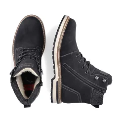 Rieker Boots-Men'S Corded Boots Deep Black
