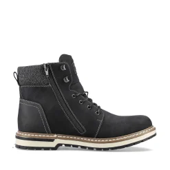 Rieker Boots-Men'S Corded Boots Deep Black