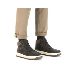 Rieker Boots-Men'S Corded Boots Asphalt Black