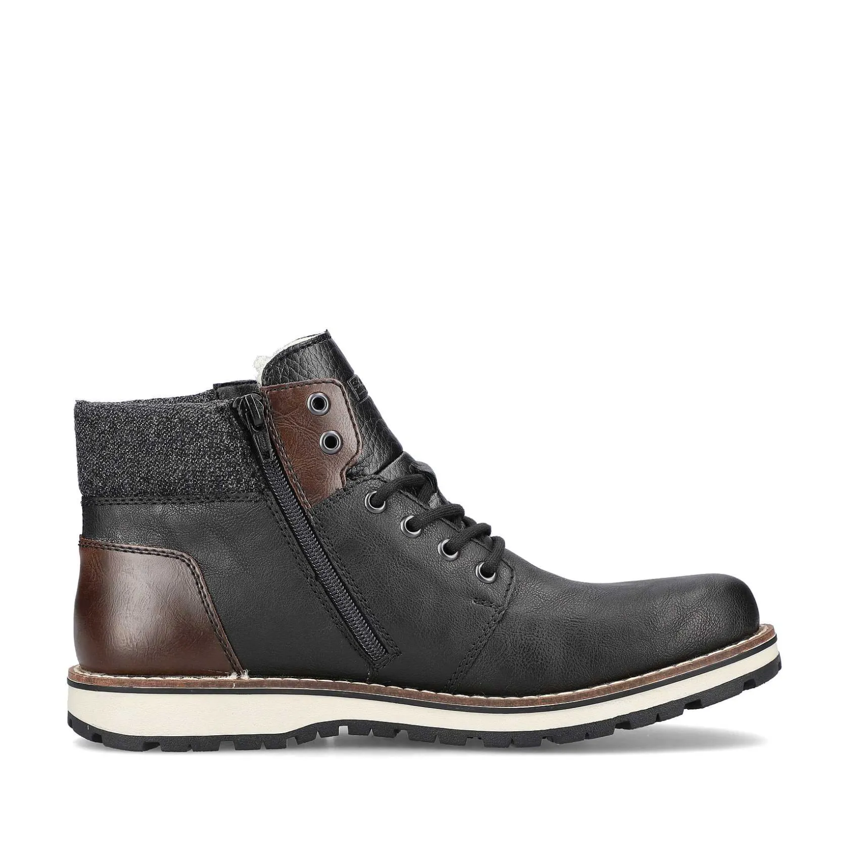 Rieker Boots-Men'S Corded Boots Graphite Black