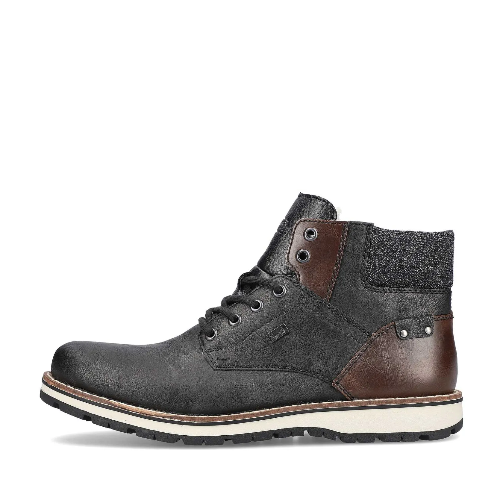 Rieker Boots-Men'S Corded Boots Graphite Black