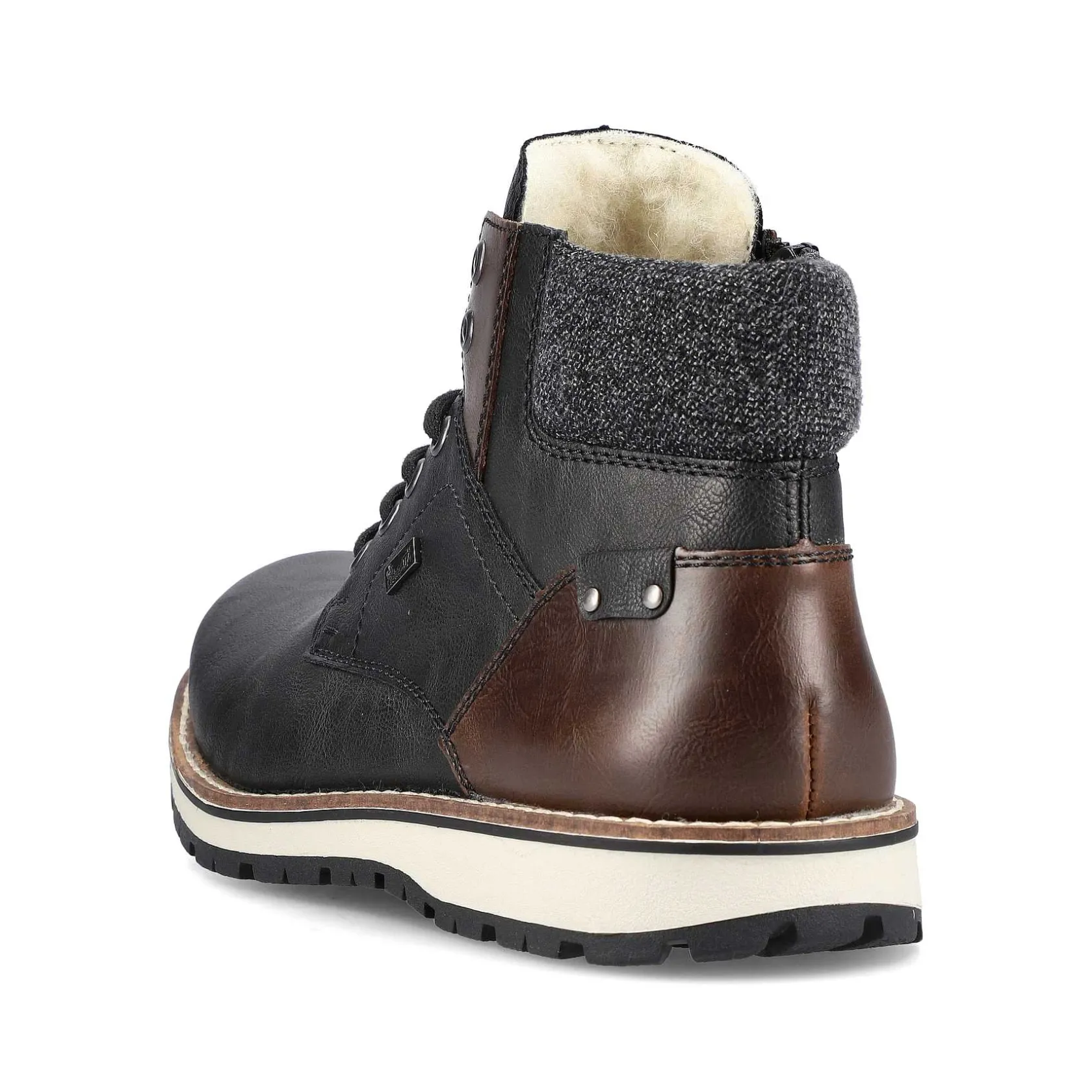 Rieker Boots-Men'S Corded Boots Graphite Black