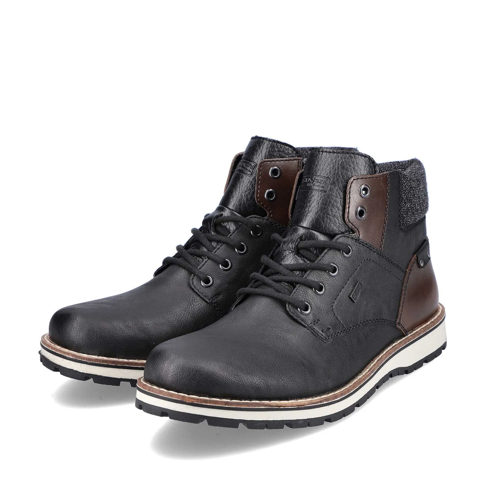 Rieker Boots-Men'S Corded Boots Graphite Black