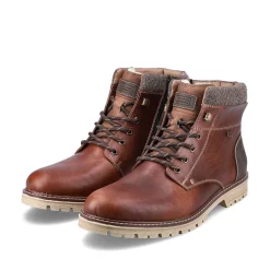 Rieker Boots-Men'S Corded Boots Chestnut Brown