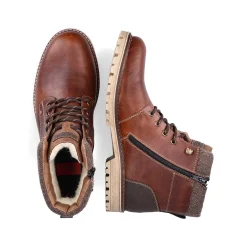 Rieker Boots-Men'S Corded Boots Chestnut Brown