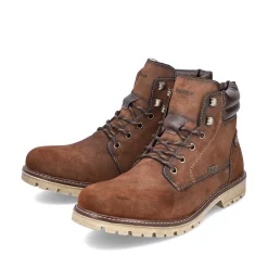 Rieker Boots-Men'S Corded Boots Chestnut Brown