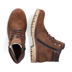 Rieker Boots-Men'S Corded Boots Chestnut Brown