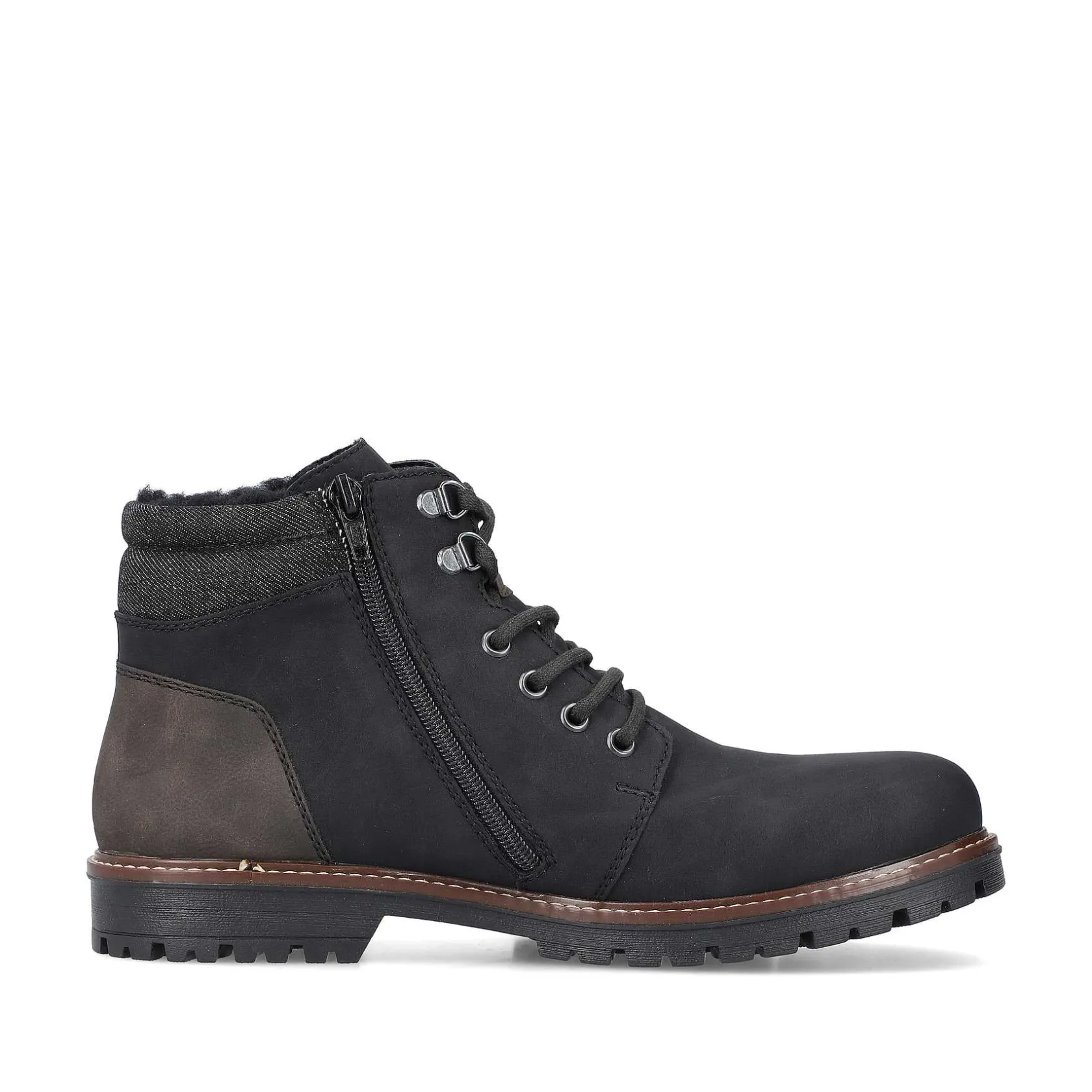 Rieker Boots-Men'S Corded Boots Asphalt Black