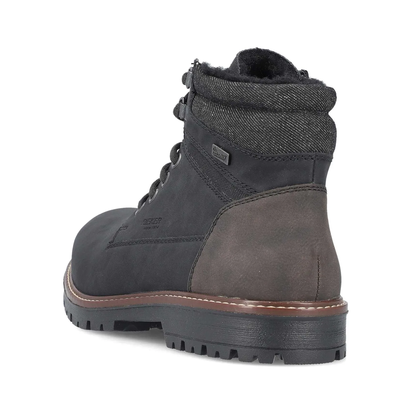 Rieker Boots-Men'S Corded Boots Asphalt Black