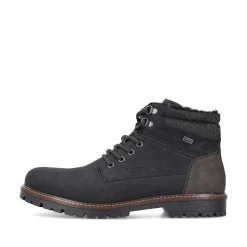 Rieker Boots-Men'S Corded Boots Asphalt Black