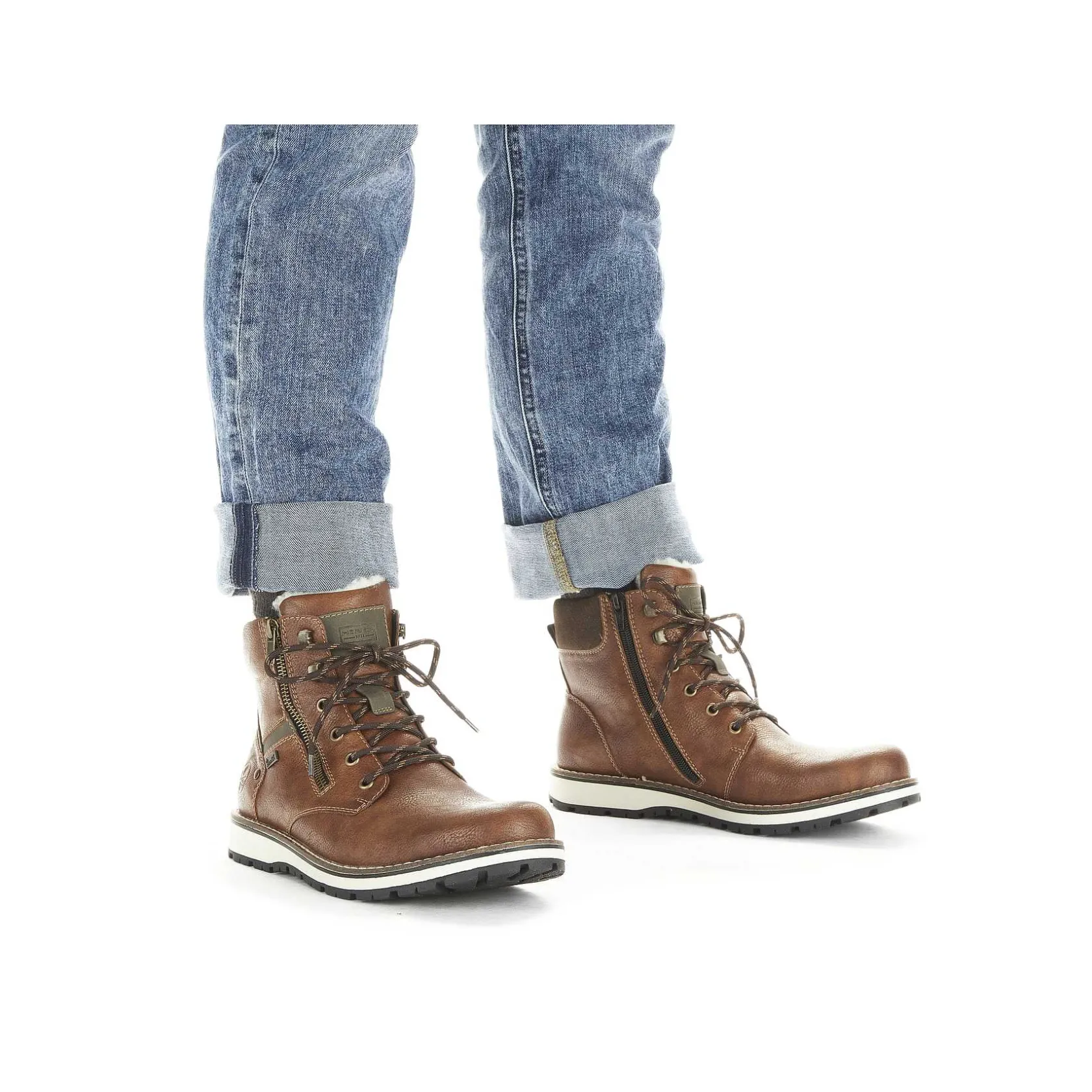 Rieker Boots-Men'S Corded Boots Caramel Brown