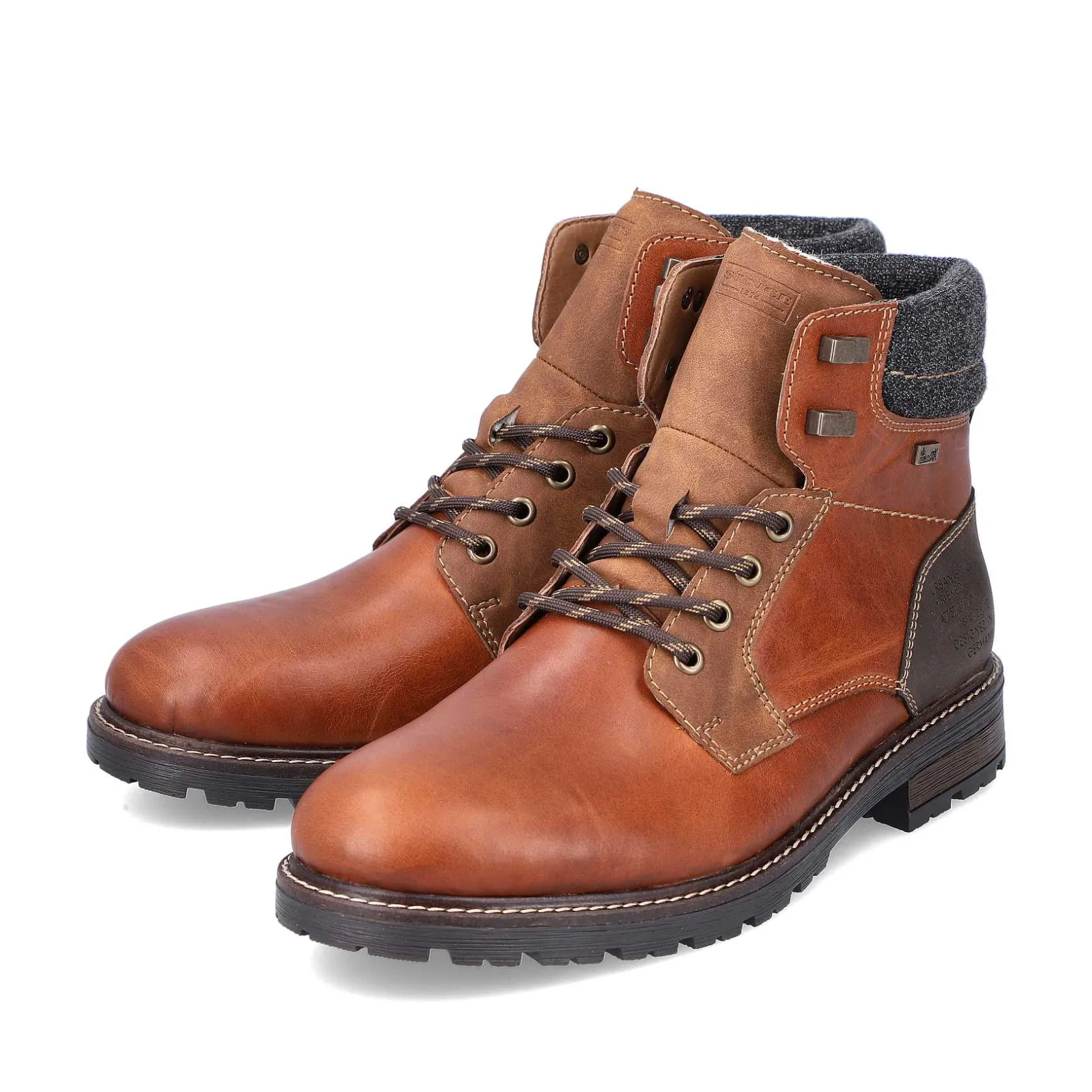 Rieker Boots-Men'S Corded Boots Caramel Brown