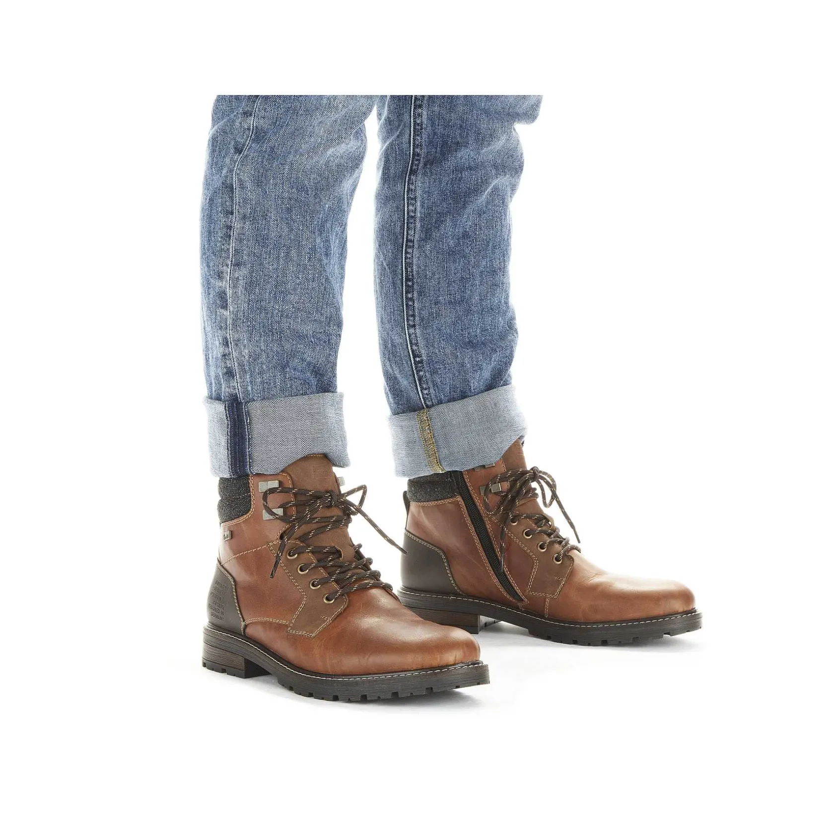 Rieker Boots-Men'S Corded Boots Caramel Brown