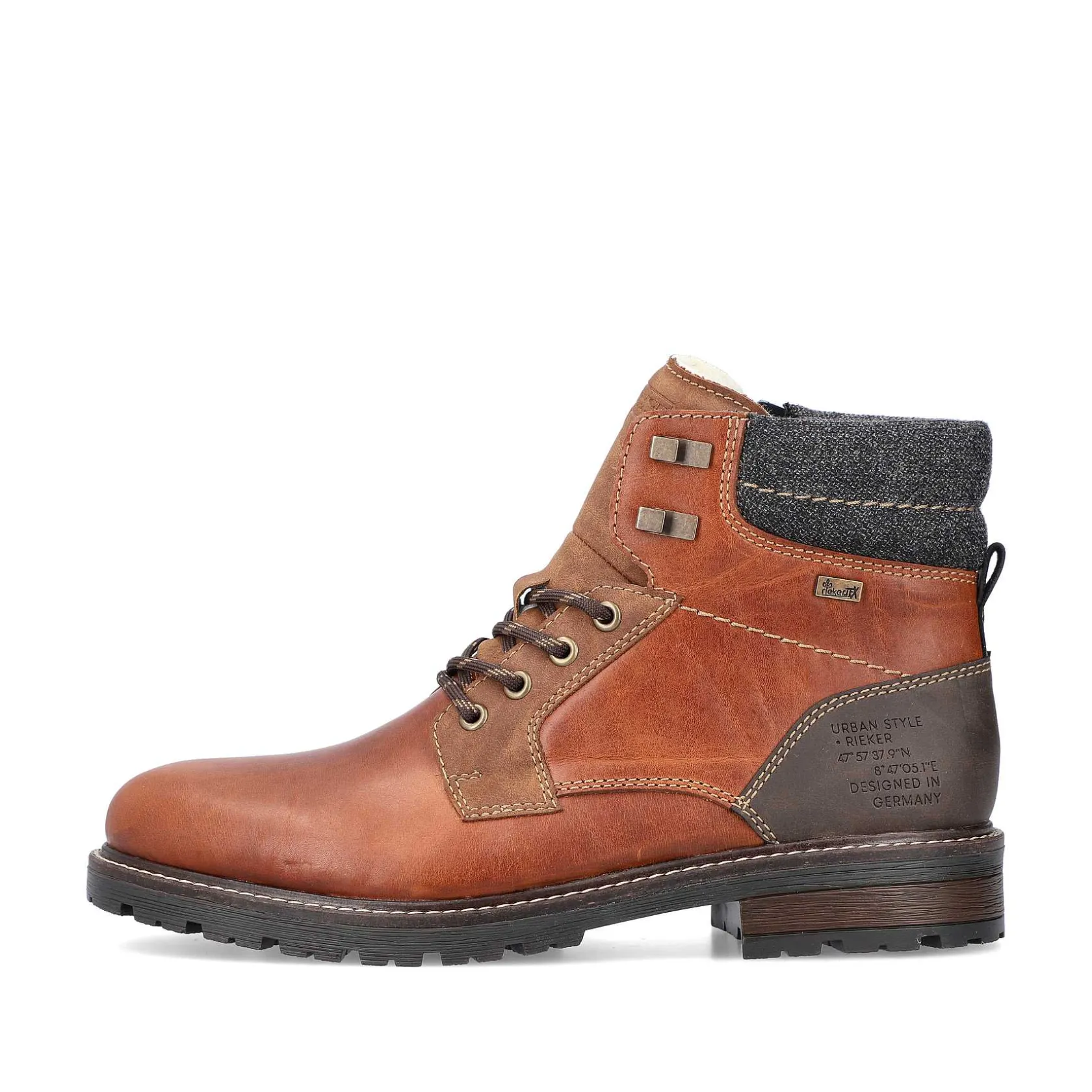 Rieker Boots-Men'S Corded Boots Caramel Brown