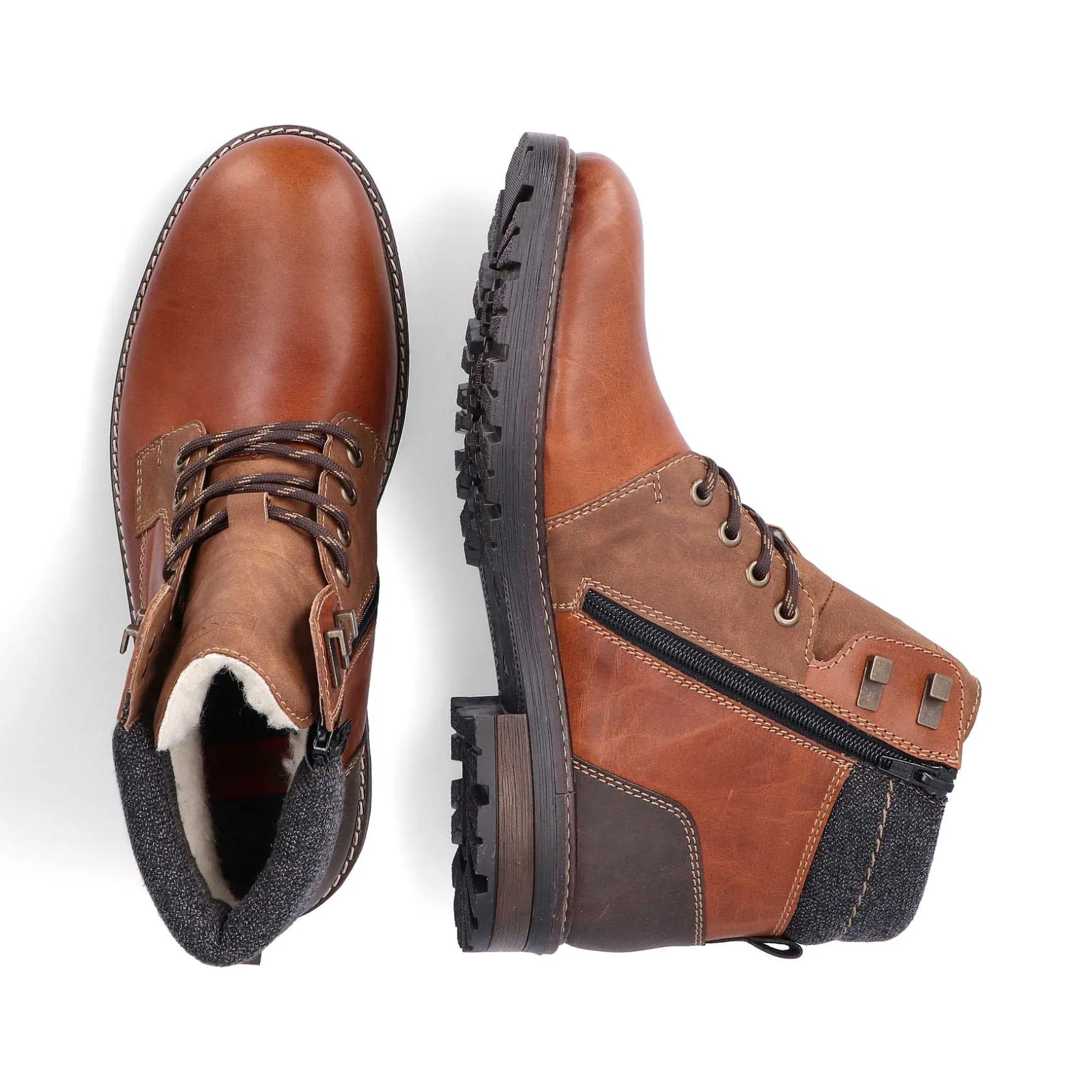 Rieker Boots-Men'S Corded Boots Caramel Brown