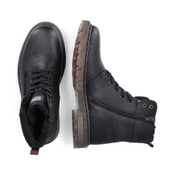 Rieker Boots-Men'S Corded Boots Graphite Black
