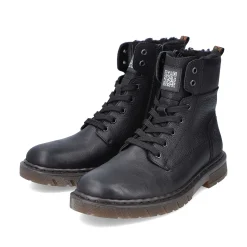 Rieker Boots-Men'S Corded Boots Graphite Black