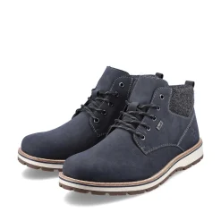 Rieker Boots-Men'S Laced Boots Pacific Blue